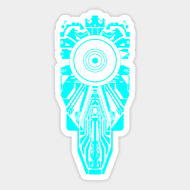 Game Warrior Cyan Sticker by Blade Runner Thoughts